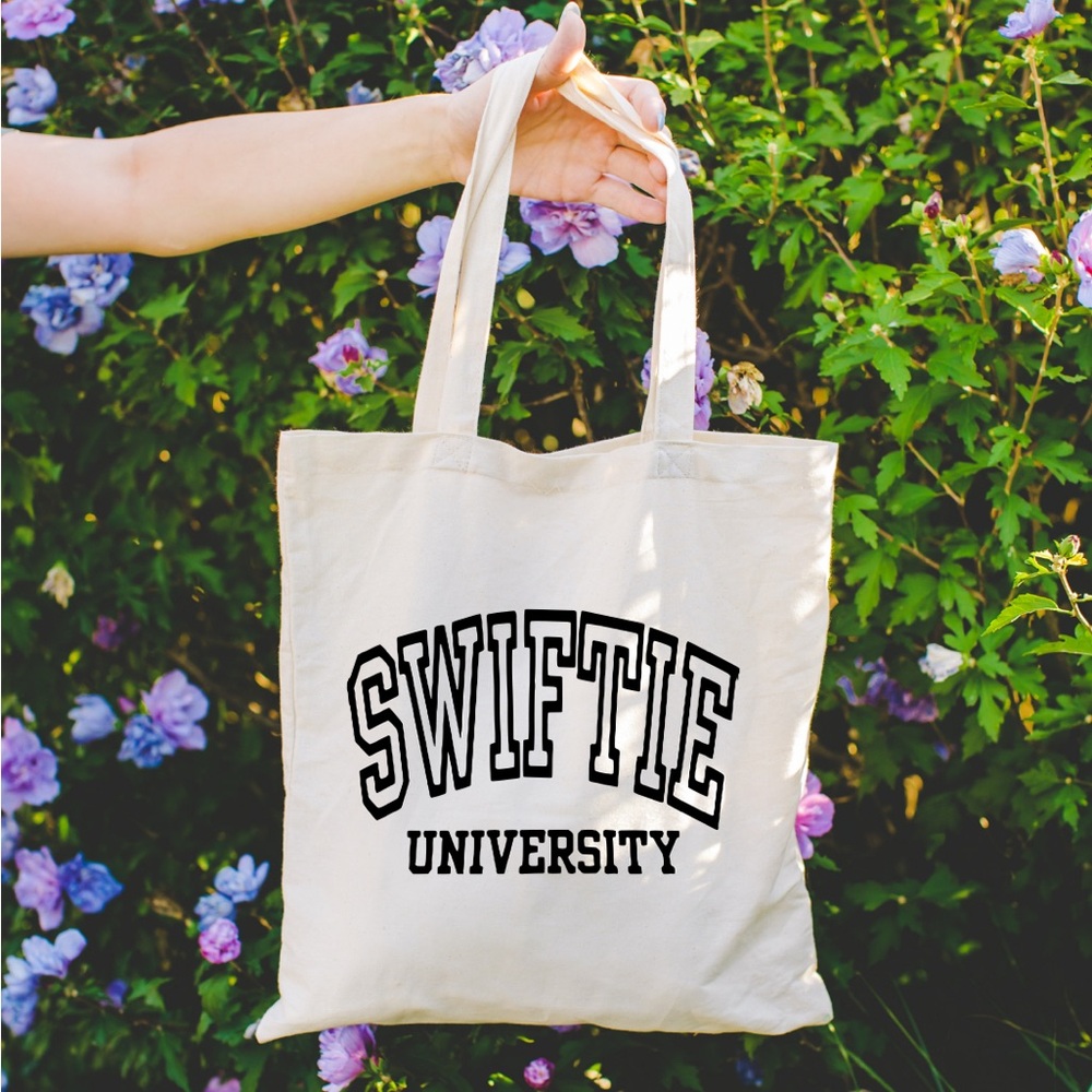 Swiftie University Cream Beige Tote Bag